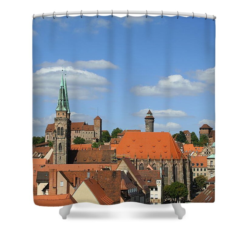 Looking Shower Curtain featuring the photograph Look Over Nuernberg by Domes