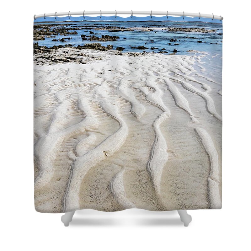 Tide Shower Curtain featuring the photograph Low tide by Lyl Dil Creations