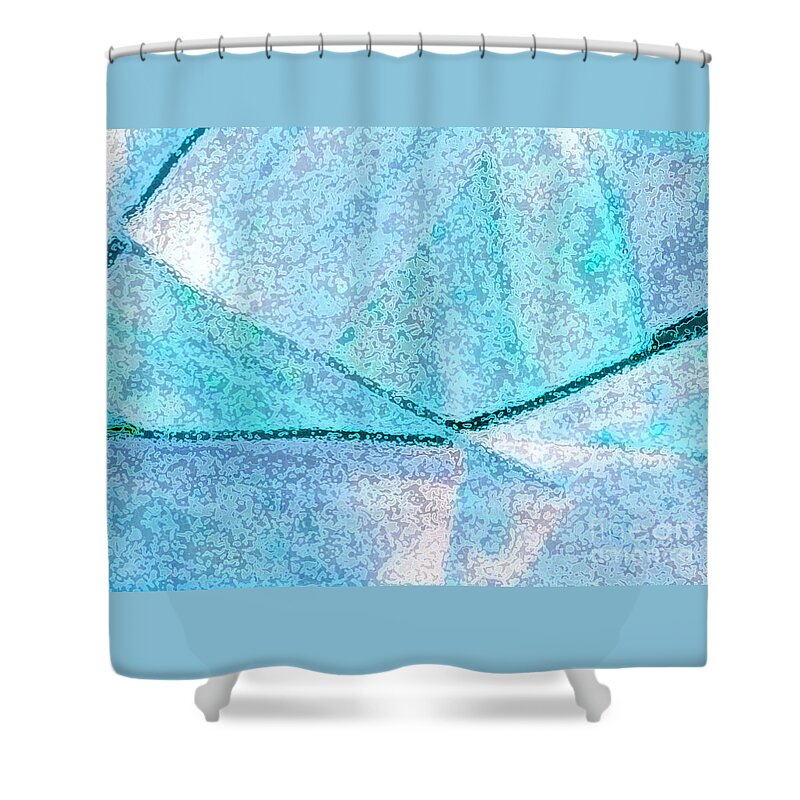 Blue Shower Curtain featuring the painting Luka Blue Beauty by Corinne Carroll