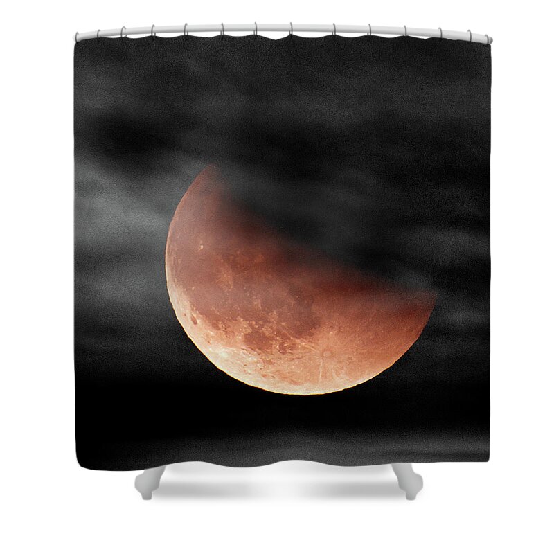 Tranquility Shower Curtain featuring the photograph Lunar Eclipse by Photo By Per Ottar Walderhaug