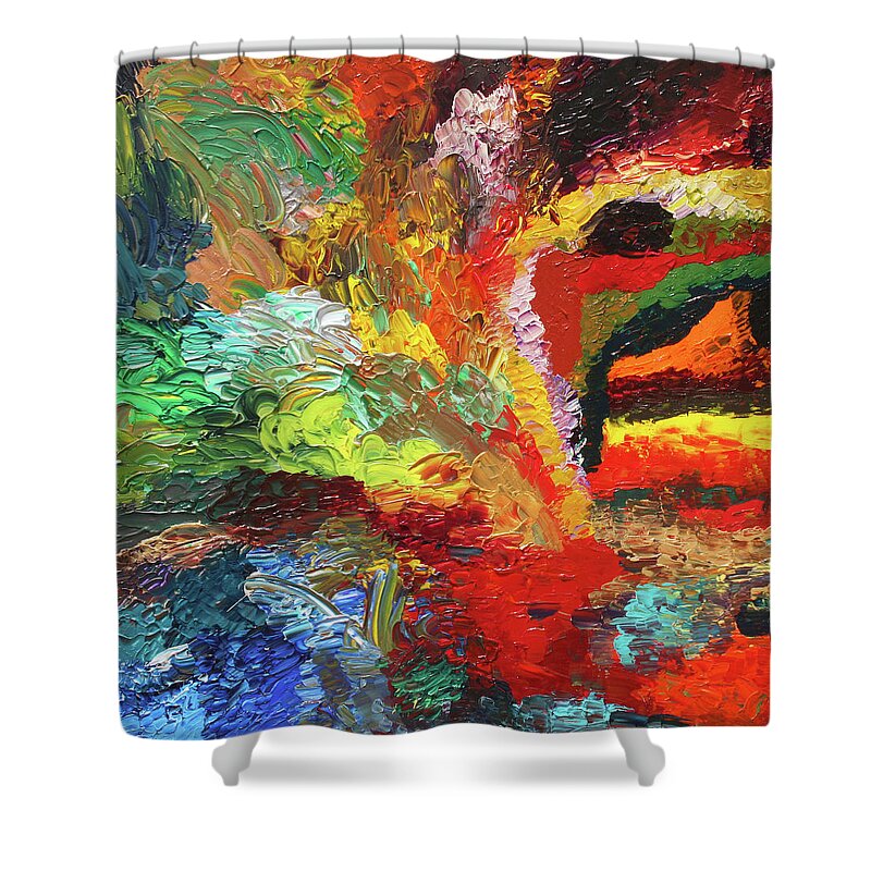 Fusionart Shower Curtain featuring the painting Maelstrom by Ralph White