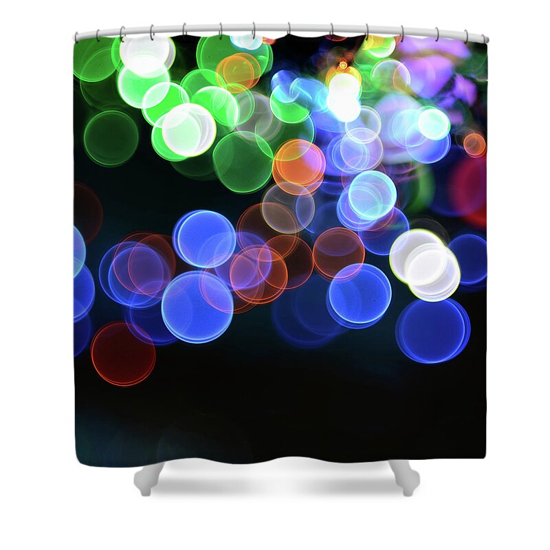 Holiday Shower Curtain featuring the photograph Magical Lights Background by Alubalish