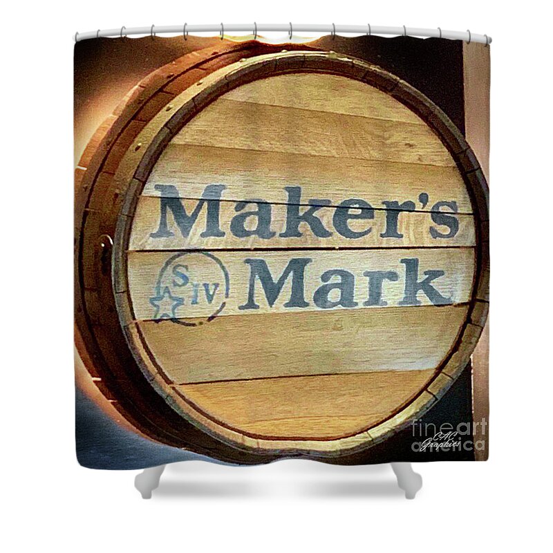 Maker’s Mark Shower Curtain featuring the photograph Makers Mark Barrel by CAC Graphics