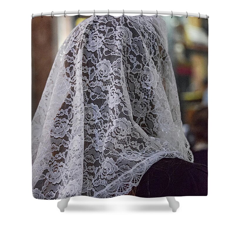Italia Shower Curtain featuring the photograph Mantilla by Joseph Yarbrough