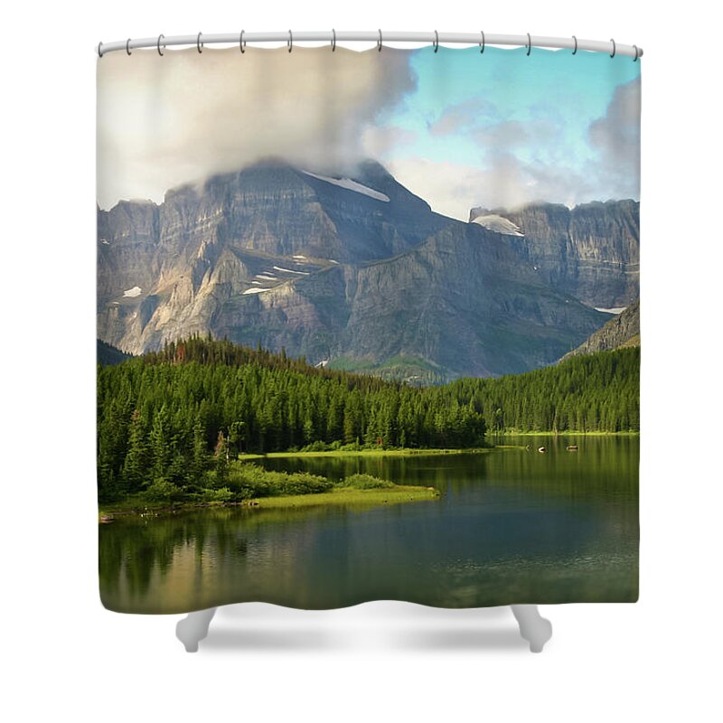 Scenics Shower Curtain featuring the photograph Many Glacier, Montana by H Matthew Howarth [flatworldsedge]