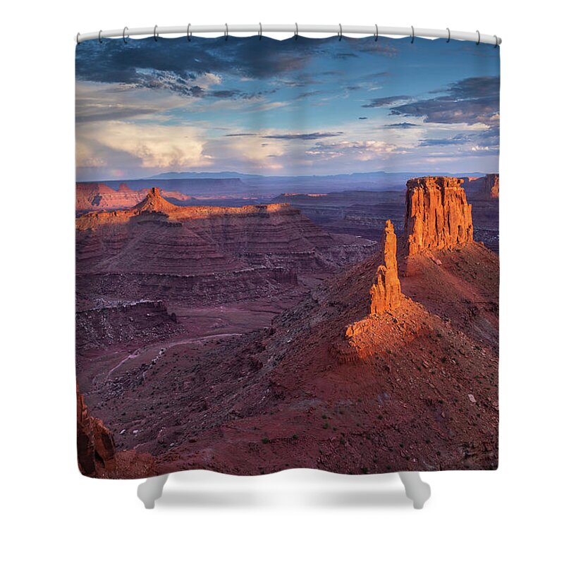 Canyonlands Shower Curtain featuring the photograph Marlboro Point - A Different View by Dan Norris