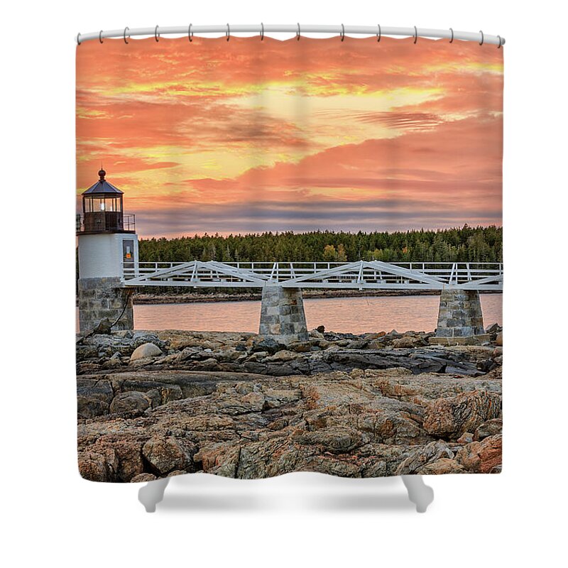 Maine Shower Curtain featuring the photograph Marshall Point Light by Kyle Lee