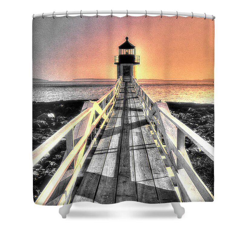Lighthouse Shower Curtain featuring the photograph Marshall Point by Randall Dill