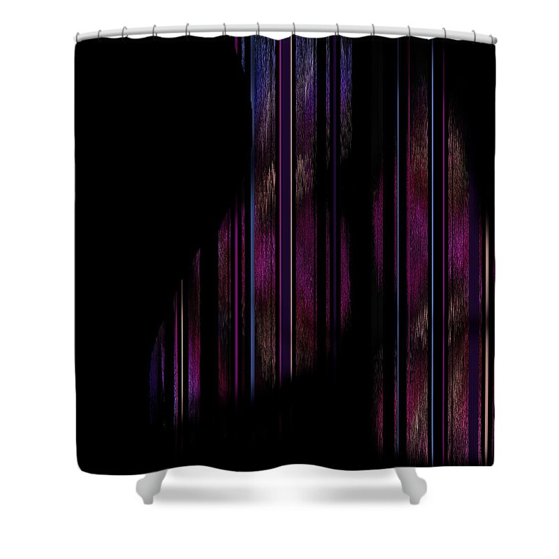 Figure Shower Curtain featuring the painting Masculine Silhouette by Tia McDermid