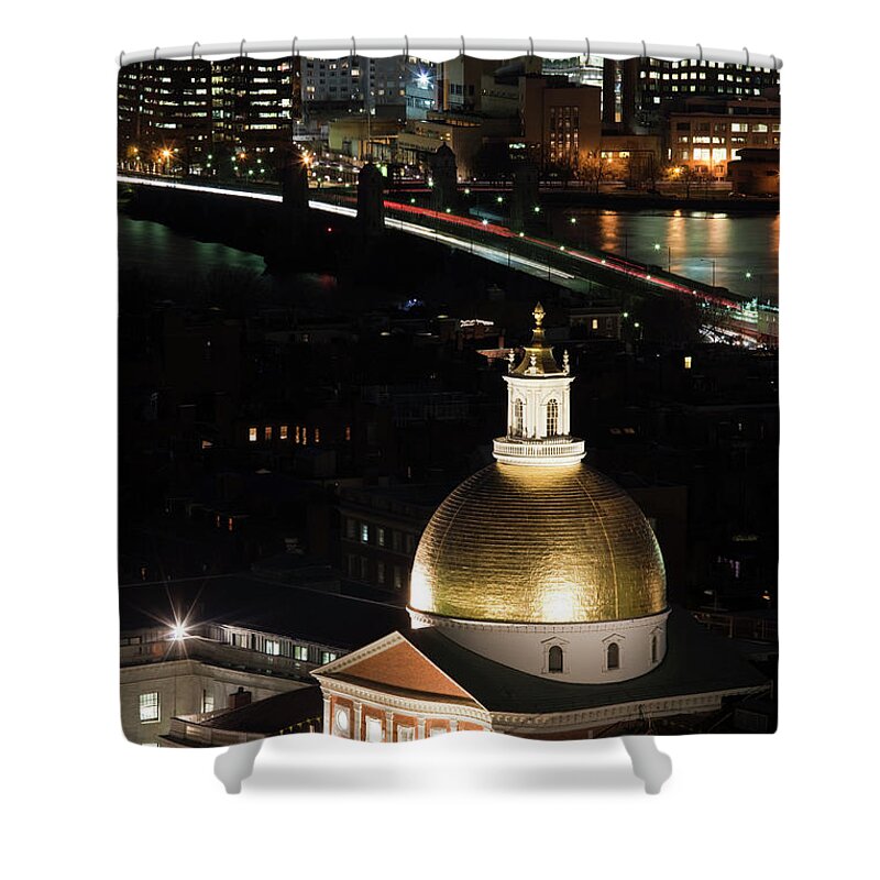 Scenics Shower Curtain featuring the photograph Massachusetts State House, Charles by Walter Bibikow