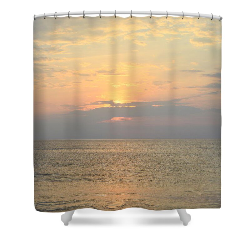 Obx Sunrise Shower Curtain featuring the photograph May 21st Nags Head Sunrise by Barbara Ann Bell