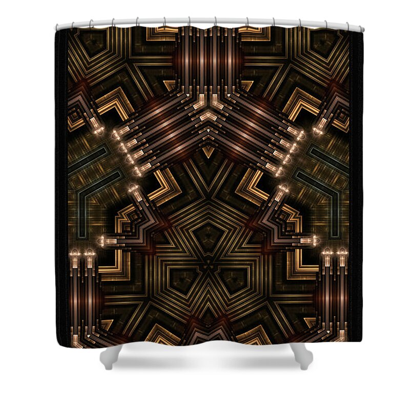 Mech Shower Curtain featuring the digital art Mech Tech WPO Fractal Art Kali by Rolando Burbon
