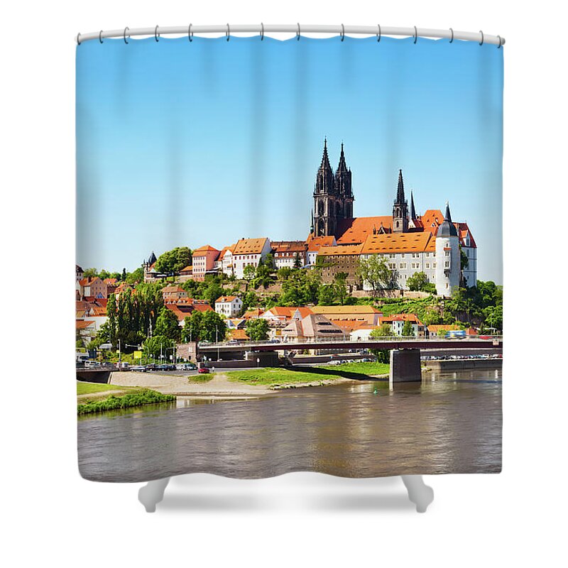 Panoramic Shower Curtain featuring the photograph Meissen, Germany by Tomml