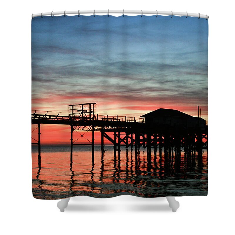 Scenics Shower Curtain featuring the photograph Memories Of Totland Pier by S0ulsurfing - Jason Swain