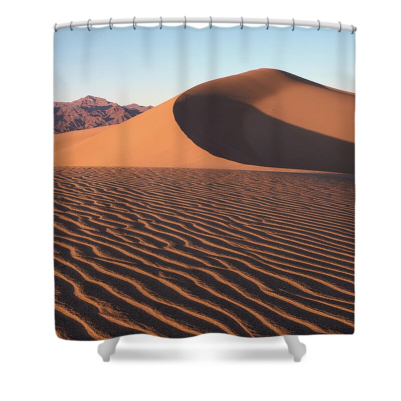 California Shower Curtain featuring the photograph Mesquite Dunes #1-V by Tom Daniel