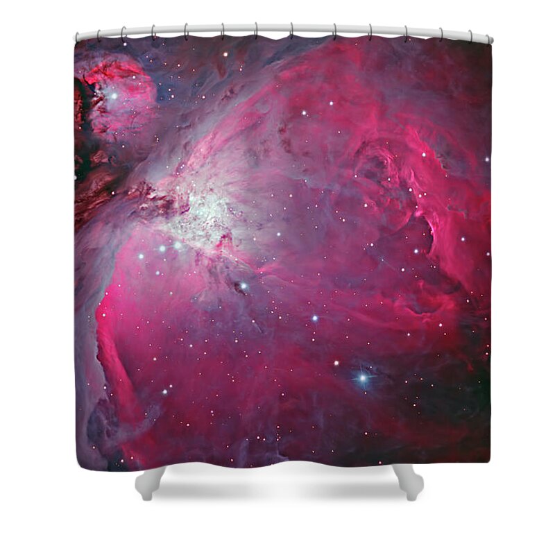 Dust Shower Curtain featuring the photograph Messier 42, The Orion Nebula by Bob Fera/stocktrek Images