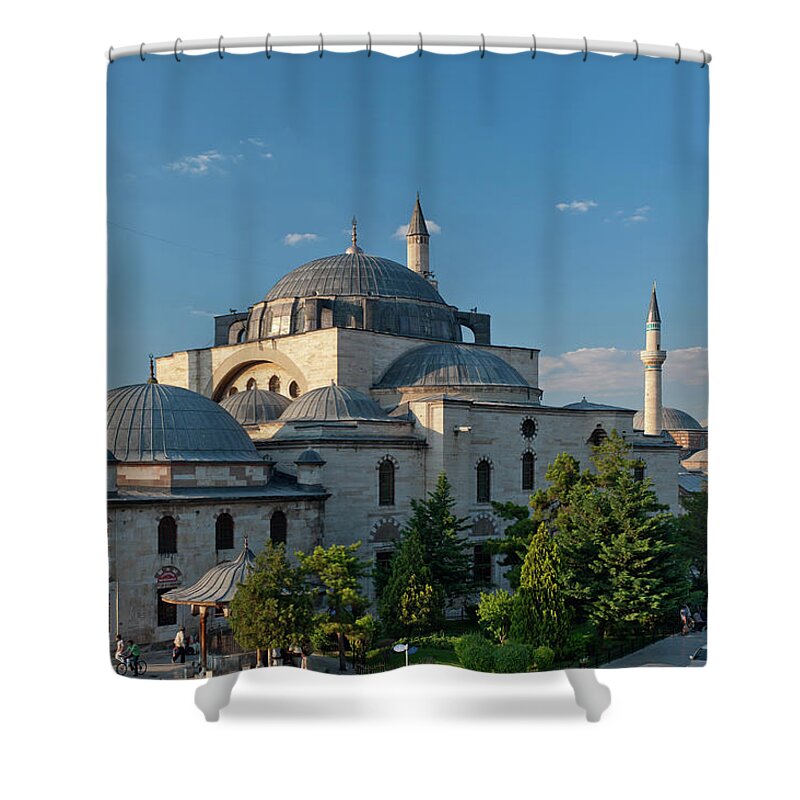 Shadow Shower Curtain featuring the photograph Mevlana Museum by Izzet Keribar