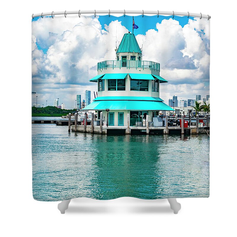 Miami Beach Marina Shower Curtain featuring the photograph MIami Beach Marina mbm0819-108 by Carlos Diaz