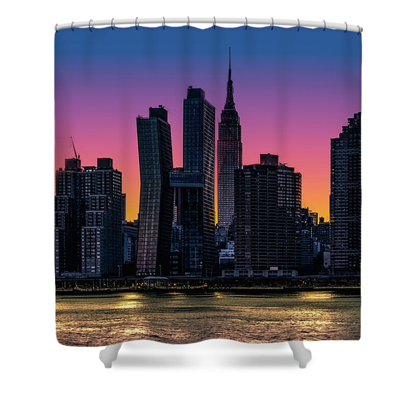 New York City Shower Curtain featuring the photograph Midtown Eastside Evening by Chris Lord