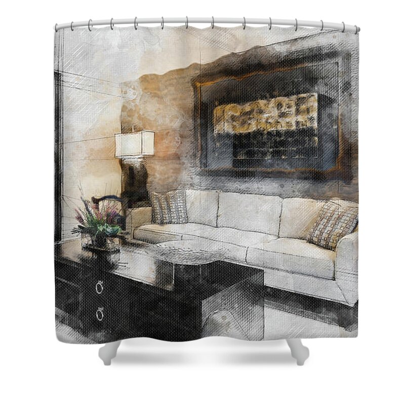 Midtown Shower Curtain featuring the digital art Midtown by Rob Smith's