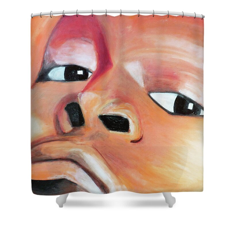  Shower Curtain featuring the painting Miles by Sylvan Rogers
