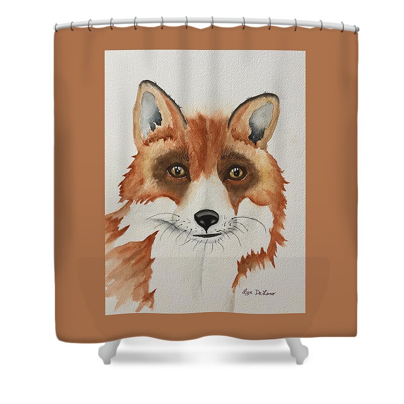 Fox Shower Curtain featuring the painting Miss Foxy by Lyn DeLano