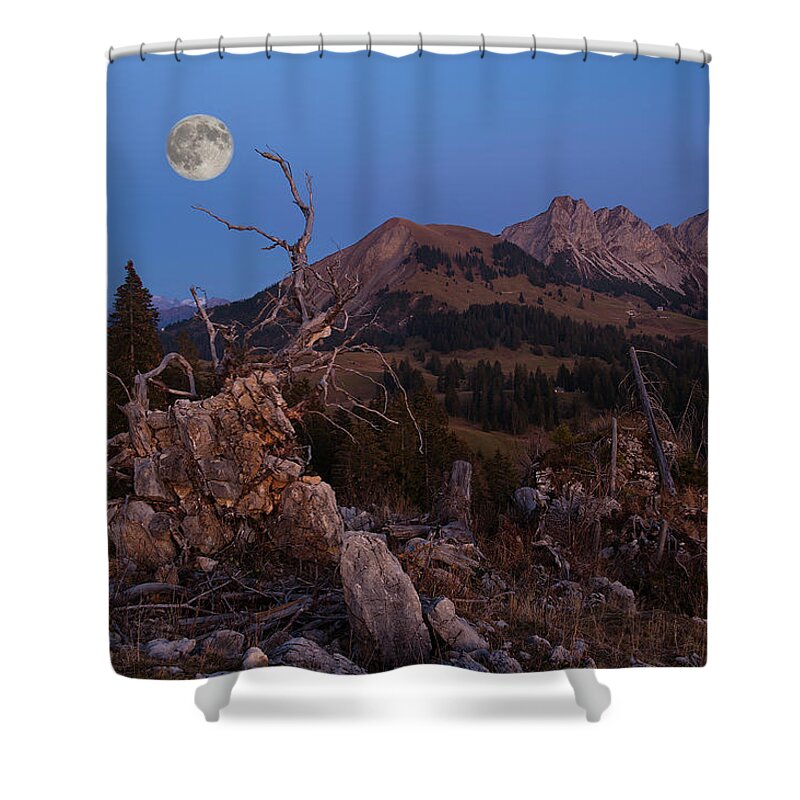 Scenics Shower Curtain featuring the photograph Mistress Of Night by Ars Silentium