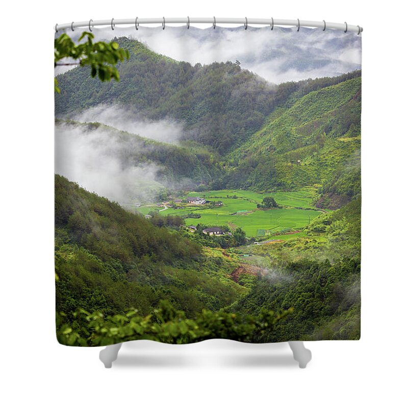 Farm Shower Curtain featuring the photograph Misty Farm I by William Dickman