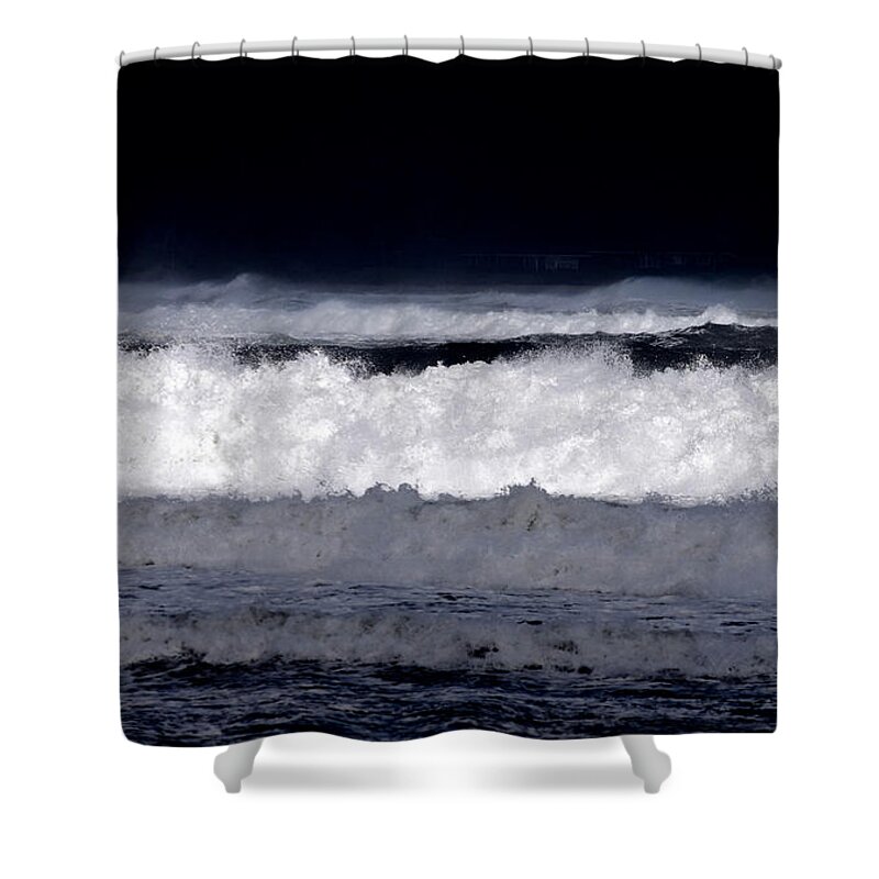 Wave Shower Curtain featuring the photograph Moana Illumination by Debra Banks