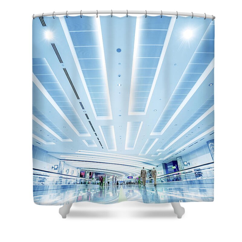 People Shower Curtain featuring the photograph Modern Airport by Nikada