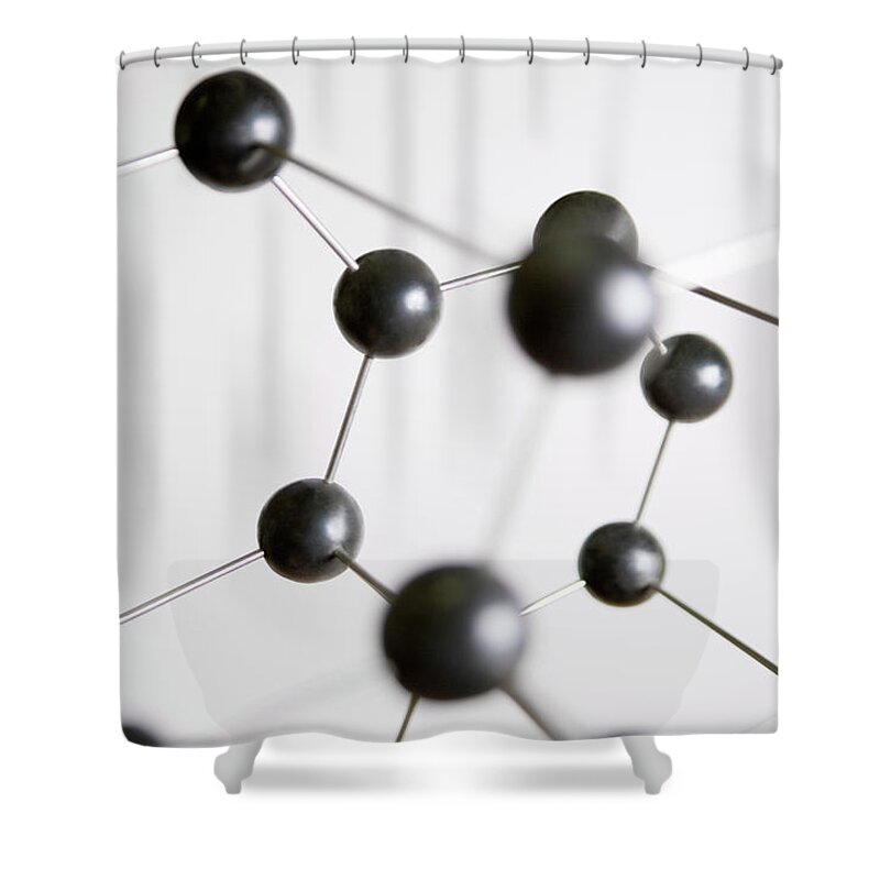 Education Shower Curtain featuring the photograph Molecular Model by Vladimir Godnik