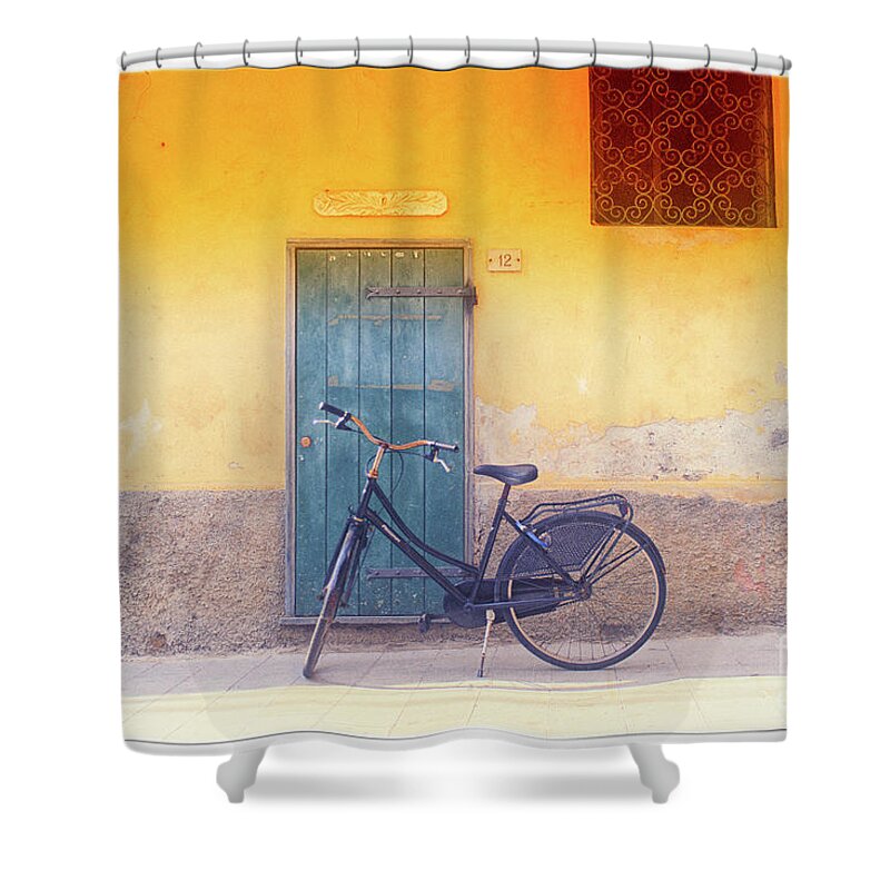 Bikes Shower Curtain featuring the photograph Monterosso 5 by Becqi Sherman