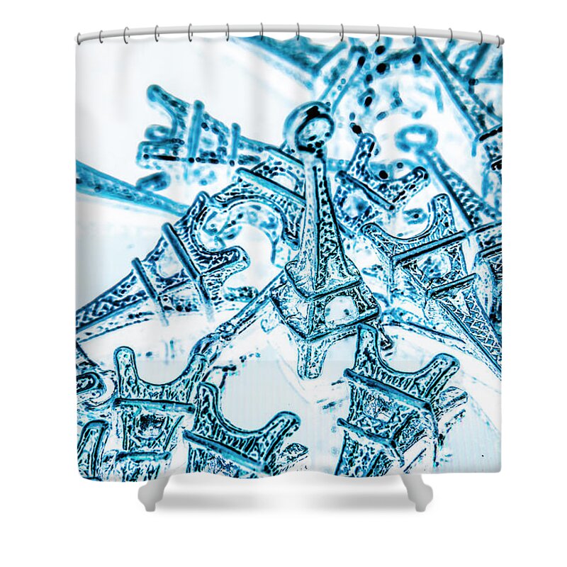Eiffel Tower Shower Curtain featuring the photograph Monumental miniatures by Jorgo Photography