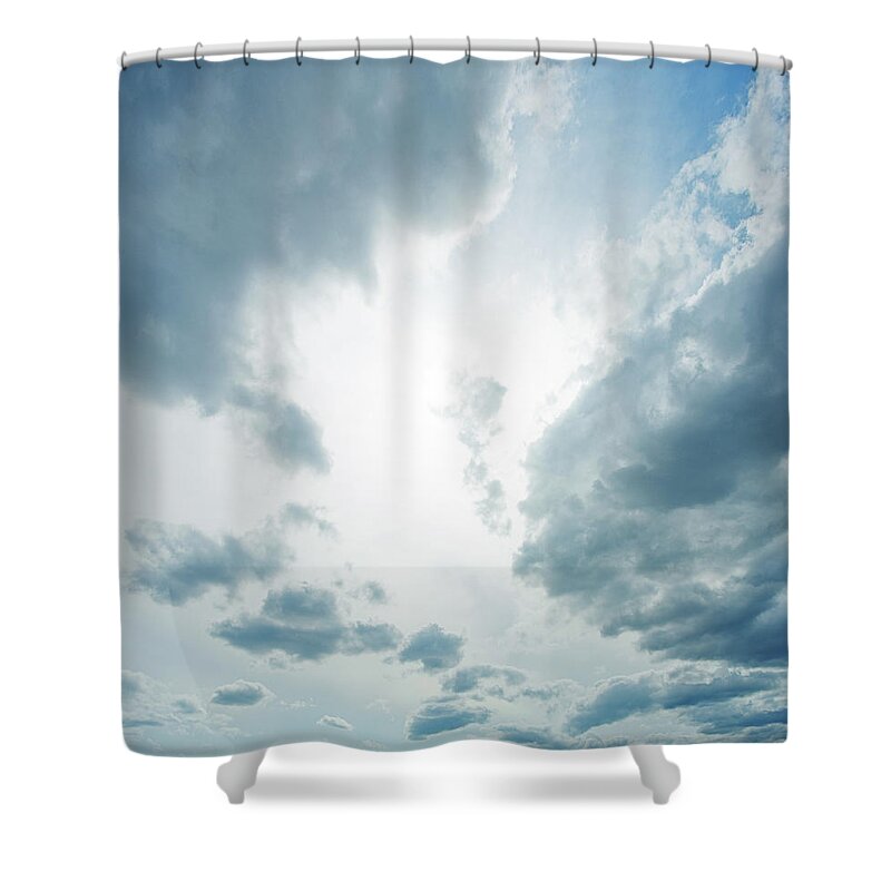 Scenics Shower Curtain featuring the photograph Moody Clouds by Sensorspot