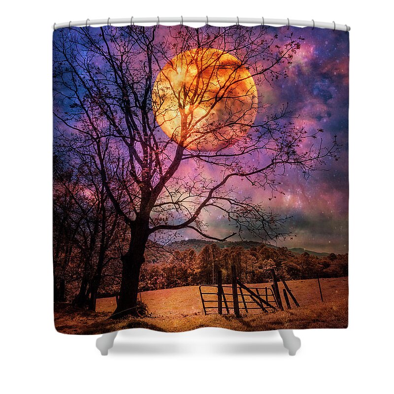 Clouds Shower Curtain featuring the photograph Moonbeams by Debra and Dave Vanderlaan