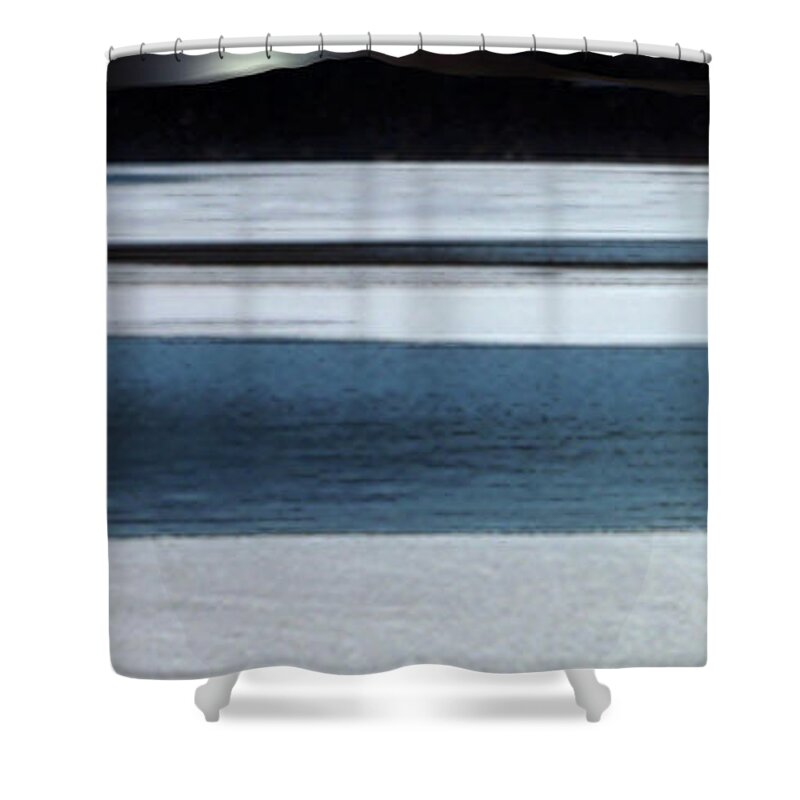 Moonlight Shower Curtain featuring the photograph Moonlight Lake by Zsanan Studio
