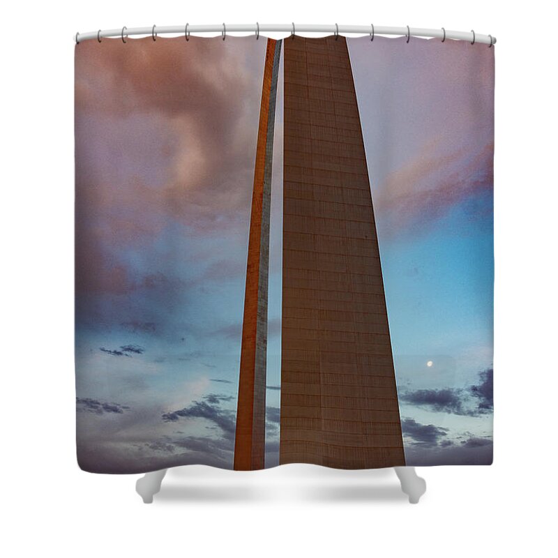Arch Shower Curtain featuring the photograph Morning Glow by Joan Wallner