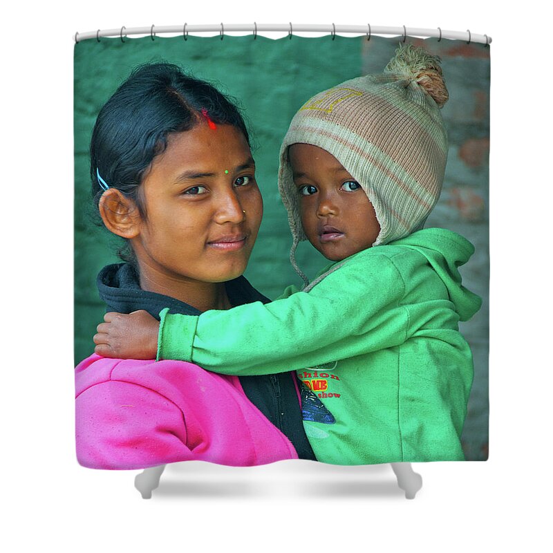 Mother Shower Curtain featuring the photograph Mother and Child by Leslie Struxness
