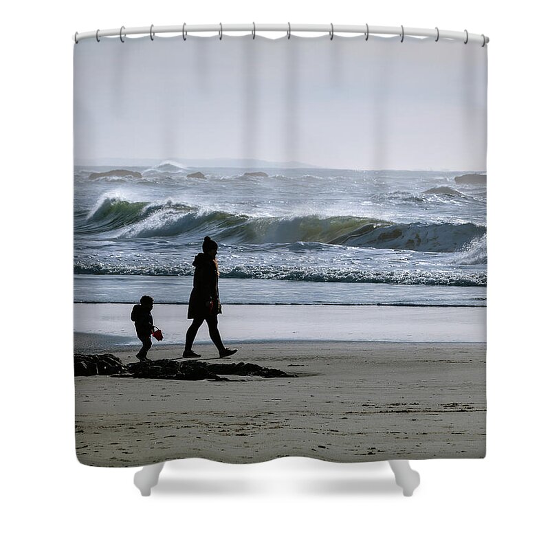 Family Shower Curtain featuring the photograph Mother and Son by Catherine Avilez