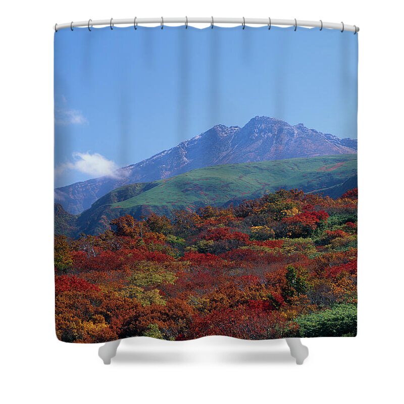 Mount Chokai And Autumn Leaves Nikaho Shower Curtain For Sale By Mixa
