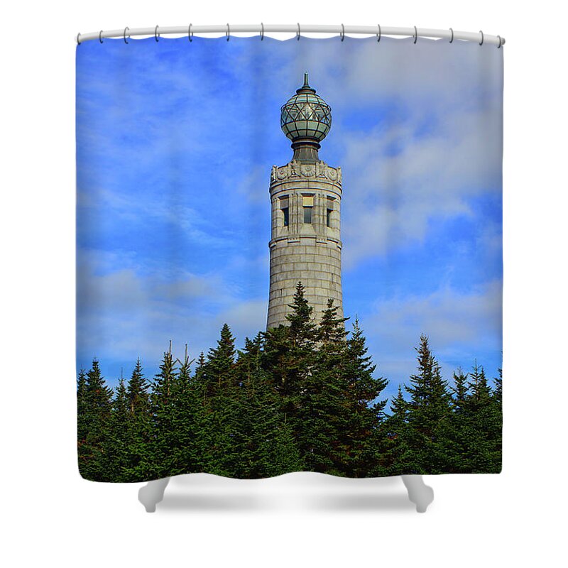 Mount Greylock Tower From Bascom Lodge Shower Curtain featuring the photograph Mount Greylock Tower from Bascom Lodge by Raymond Salani III