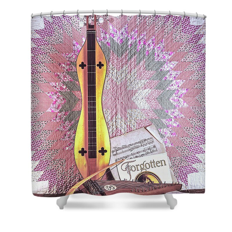Dulcimer Shower Curtain featuring the photograph Mountain Made Memories by Randall Dill