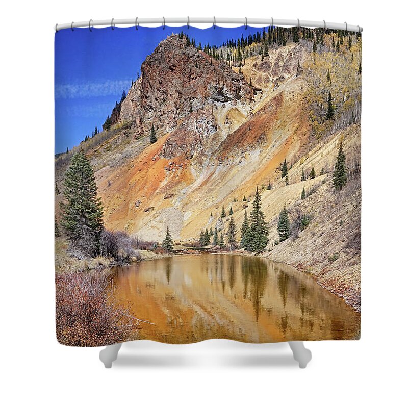 San Juan Skyway Shower Curtain featuring the photograph Mountain Reflections by Theo O'Connor