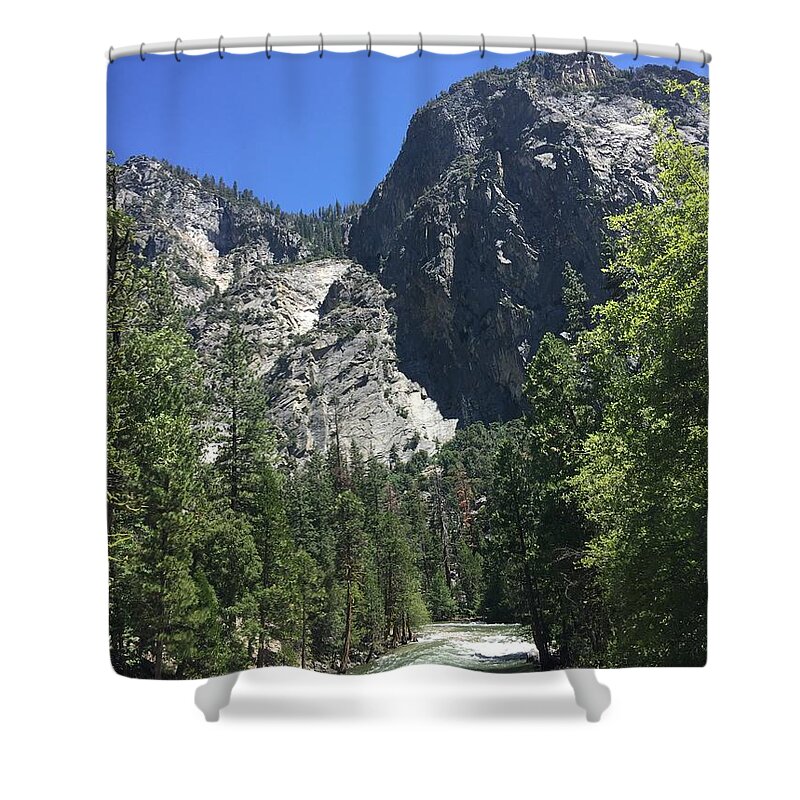 River Mountain Landscape Shower Curtain featuring the photograph Mountain River by Will Burlingham