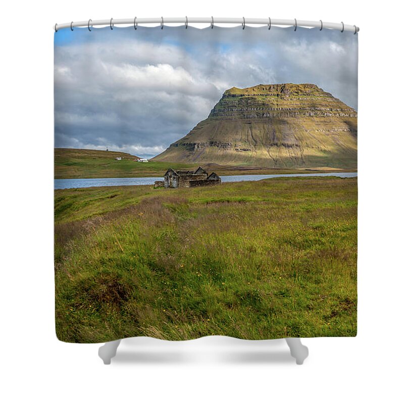 David Letts Shower Curtain featuring the photograph Mountain Top of Iceland by David Letts
