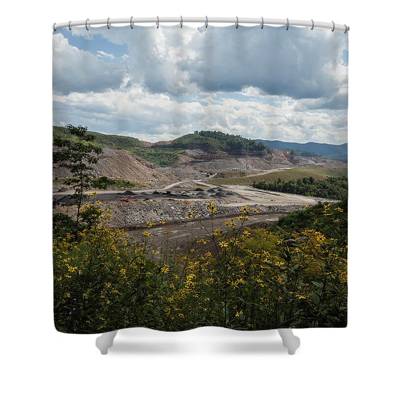 Scenics Shower Curtain featuring the photograph Mountaintop Removal Coal Mining by Jerry Whaley