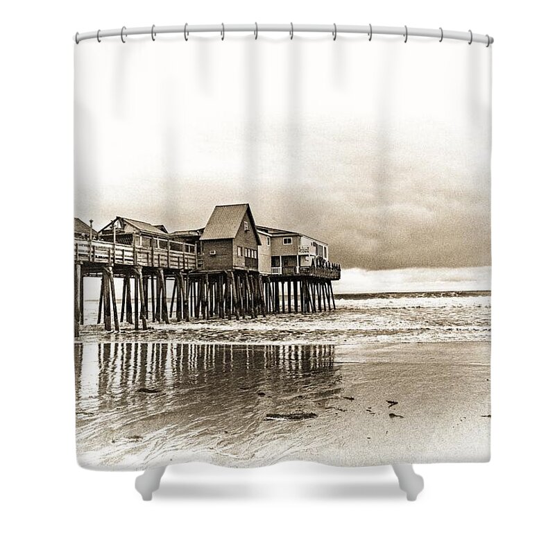 Old Orchard Beach Shower Curtain featuring the photograph Old Orchard Beach by Anthony Baatz