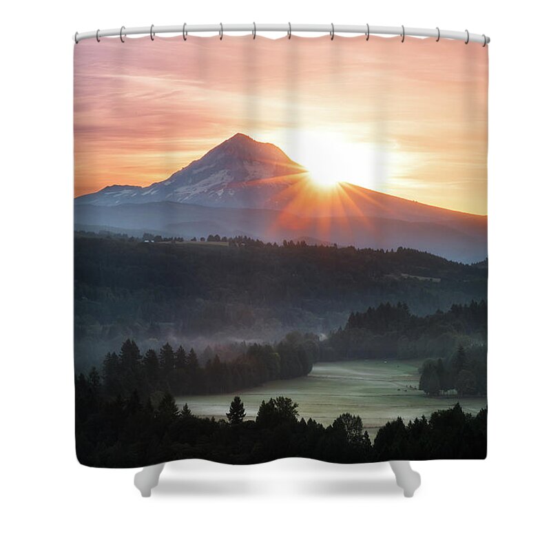 Scenics Shower Curtain featuring the photograph Mt. Hood Sunrise by Andrew Curtis