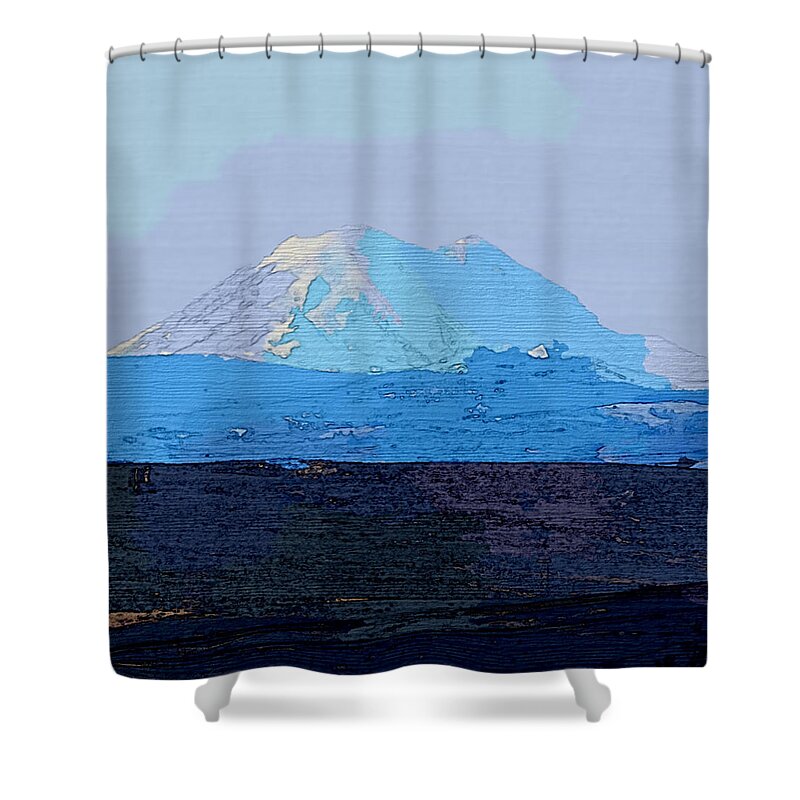Mountain Shower Curtain featuring the photograph Mt. Ranier by Robert Bissett