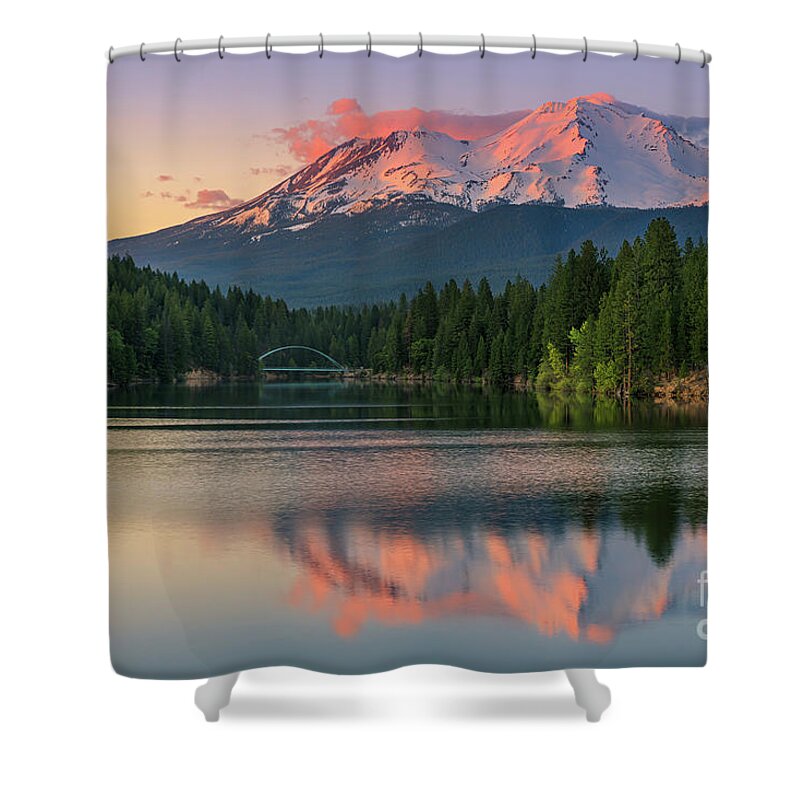 Mt Shasta Shower Curtain featuring the photograph Mt Shasta, California by Henk Meijer Photography